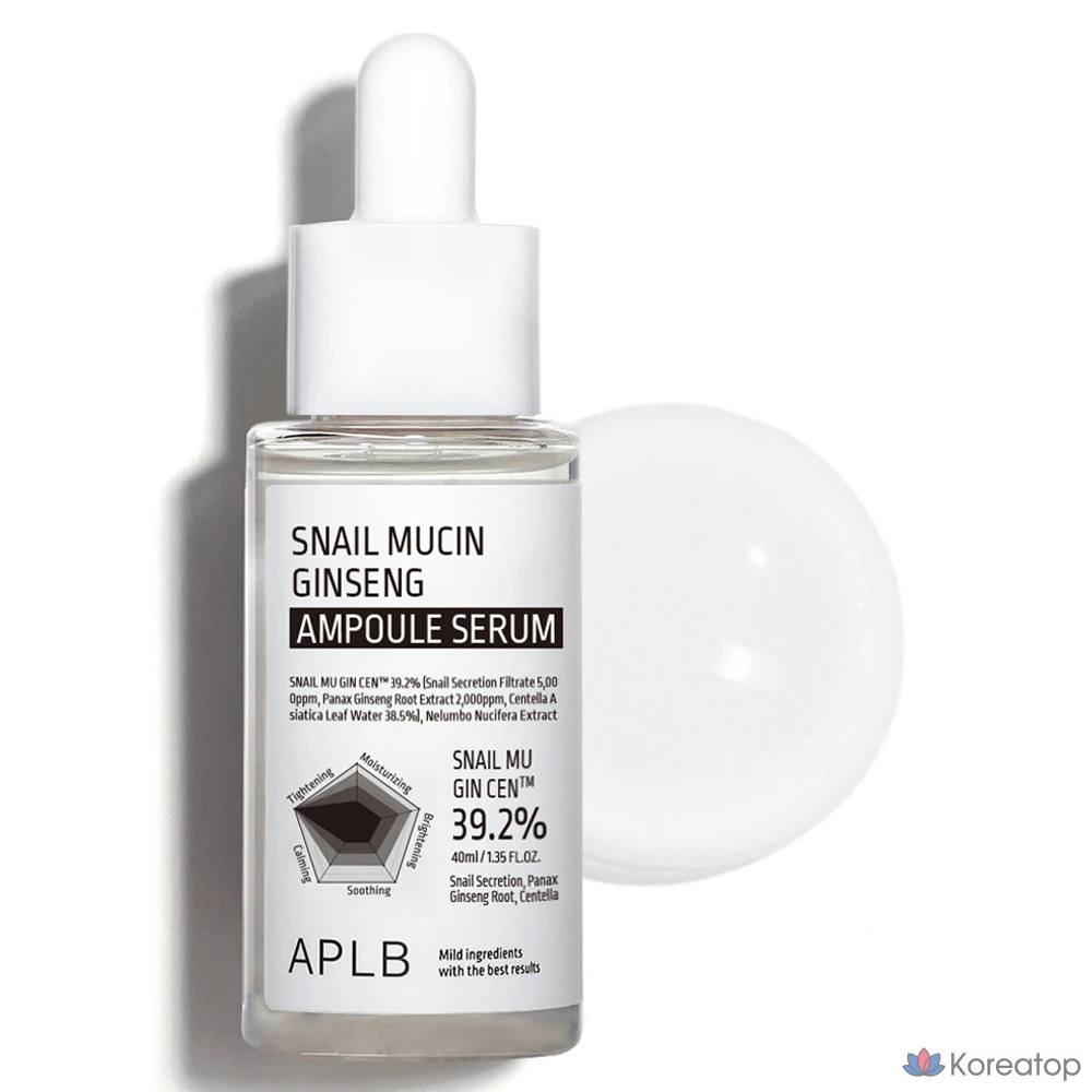 Ампульная сыворотка APLB Snail Mucin Jin Saeng Ampoule Serum, 40 мл, 1 шт.