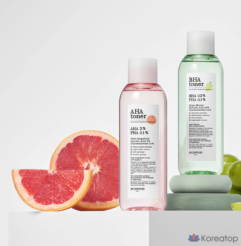 Тонер Skinfood Pink Grapefruit AHA Toner, 200 мл, 1 шт.