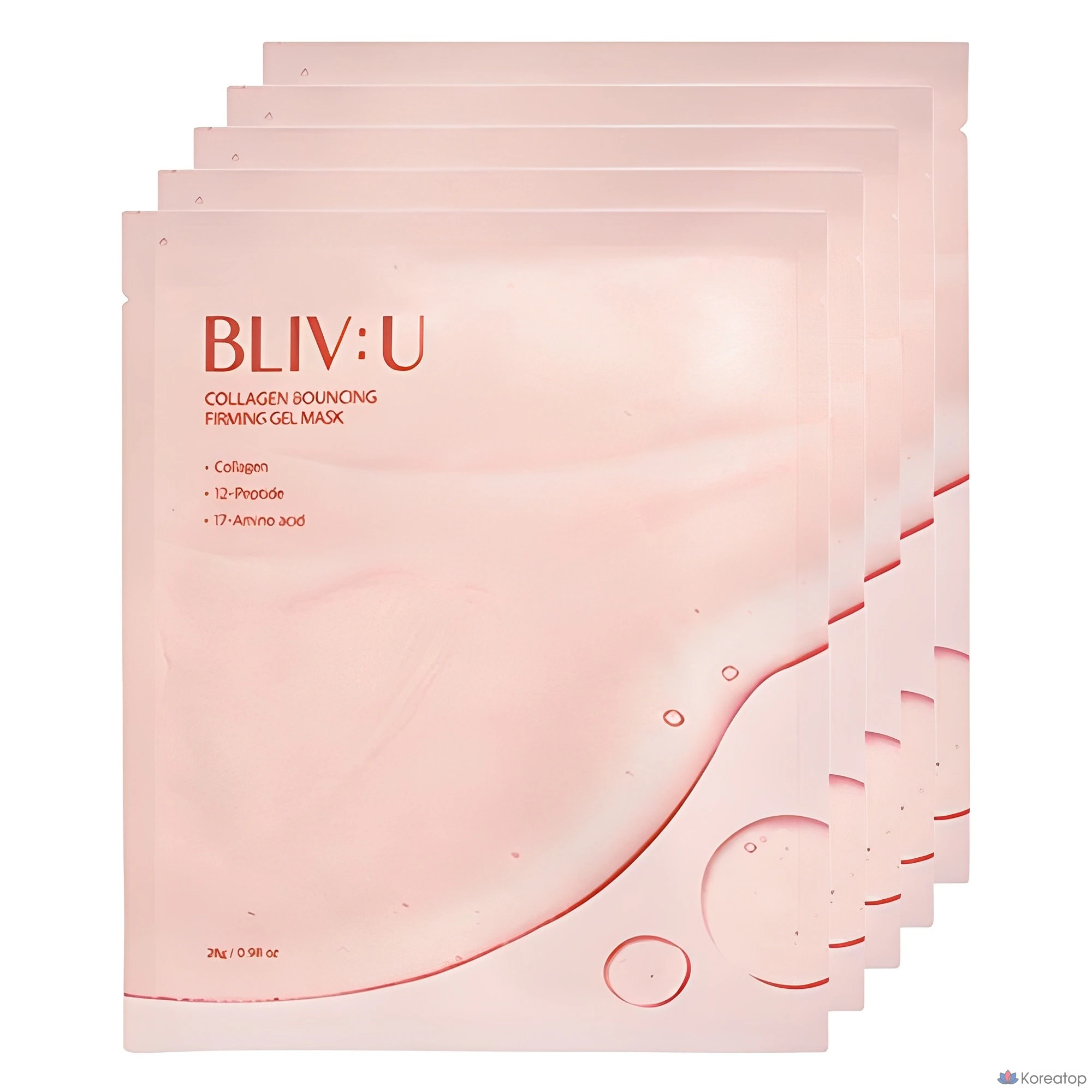 Тканевая маска для лица BLIV:U Collagen Bouncing Elasticity Gel Mask, 28 г, 5 шт.