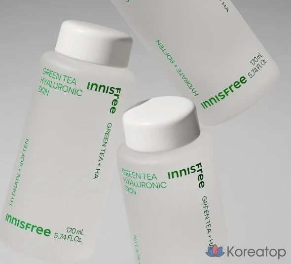 Тонер Innisfree Green Tea Hyaluronic Skin, 170 мл, 1 шт.