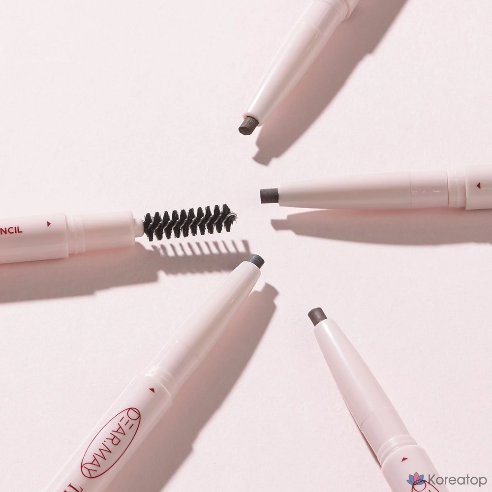 Карандаш для бровей DEARMAY The Chic Eyebrow Pencil, оттенок 01 Ash Gray, 0.18 г, 1 шт., фото 2
