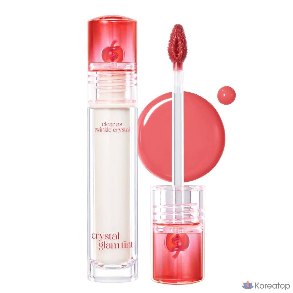 Тинт для губ Clio Crystal Glam Tint, оттенок 019 Baby Apple, 3.4 г, 1 шт.