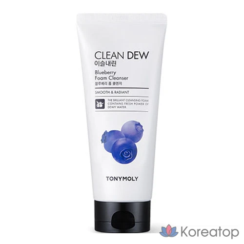 Очищающая пенка Tony Moly Dewy Blueberry Foam Cleanser, 180 мл, 1 шт.
