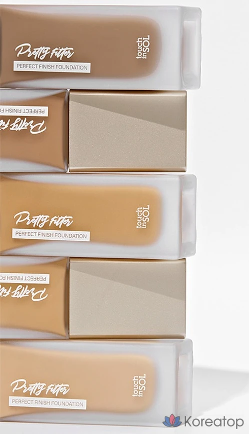 Жидкая тональная основа Touch in Sol Pretty Filter Perfect Finish Liquid Foundation, оттенок 1 Light, 35 г, 1 шт., фото 5