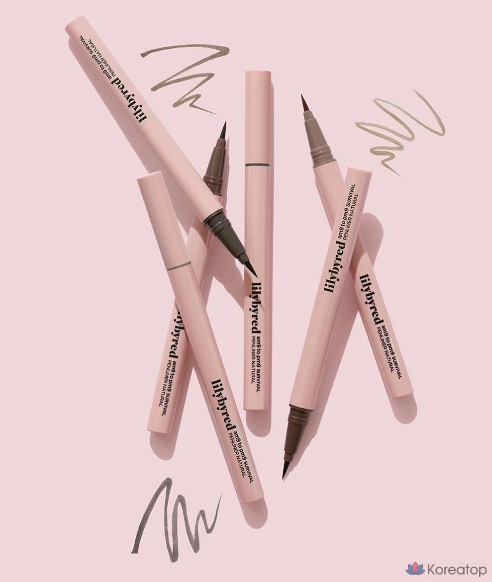 Подводка для глаз Lilybyred 9to9 Survival Natural Pen Liner, оттенок 01 Ash Black, 1 г, 1 шт.