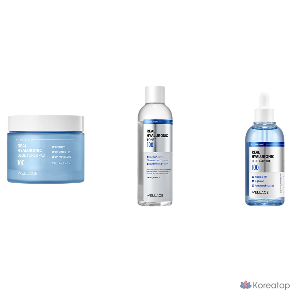 Ампульная сыворотка WELLAGE Real Hyaluronic Blue Ampoule, 100 мл, 1 шт., фото 8