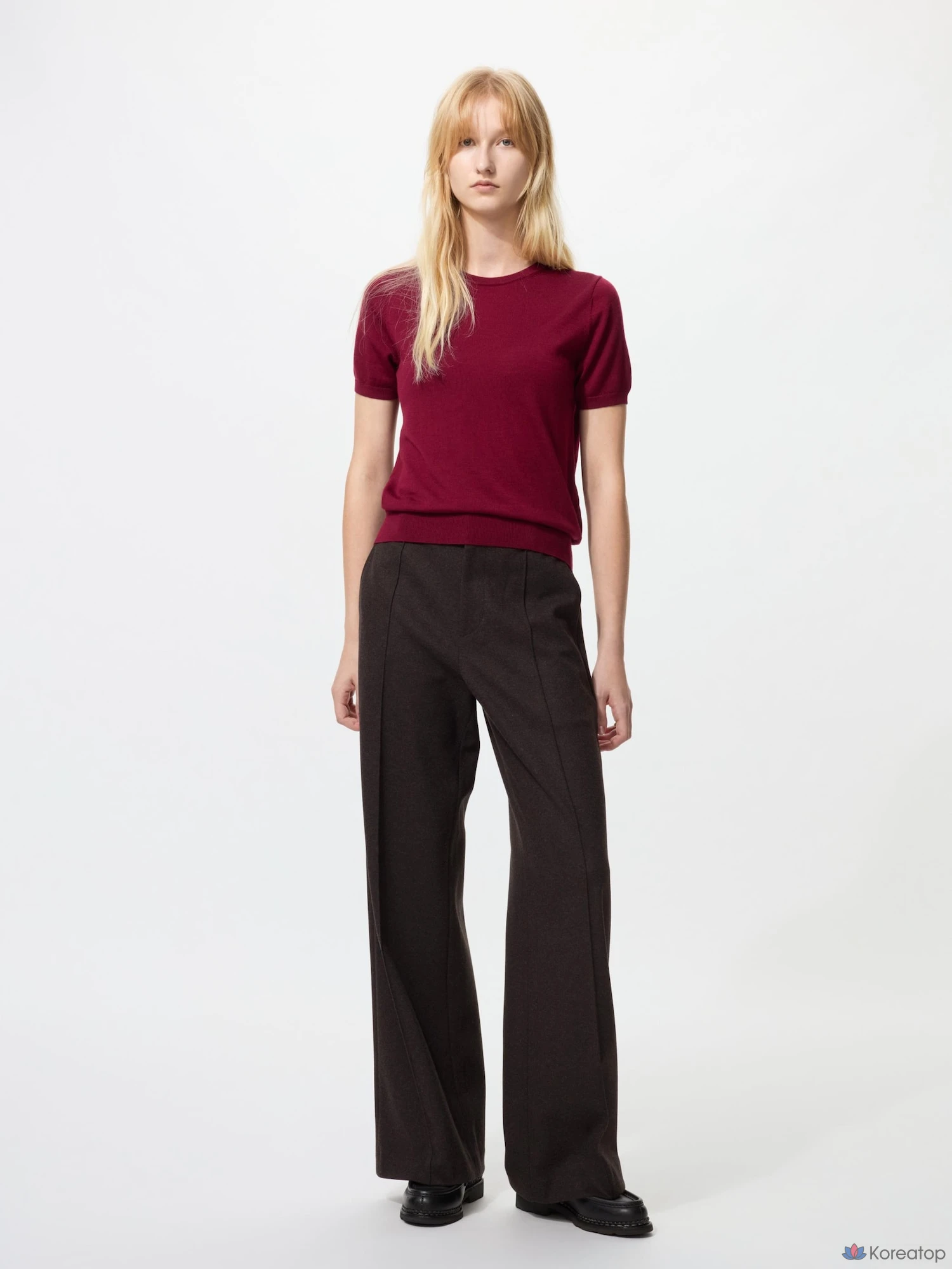 Свитер Uniqlo Merino Crew Neck Sweater (Short Sleeve)