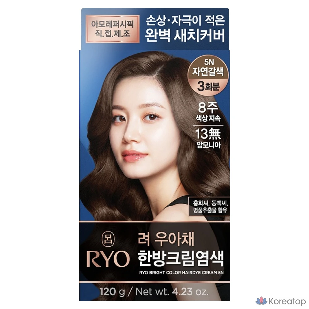 Краска для волос Ryo Uachae Meotnaegi Saichi Cream, оттенок 5N Natural Brown, 1 шт.