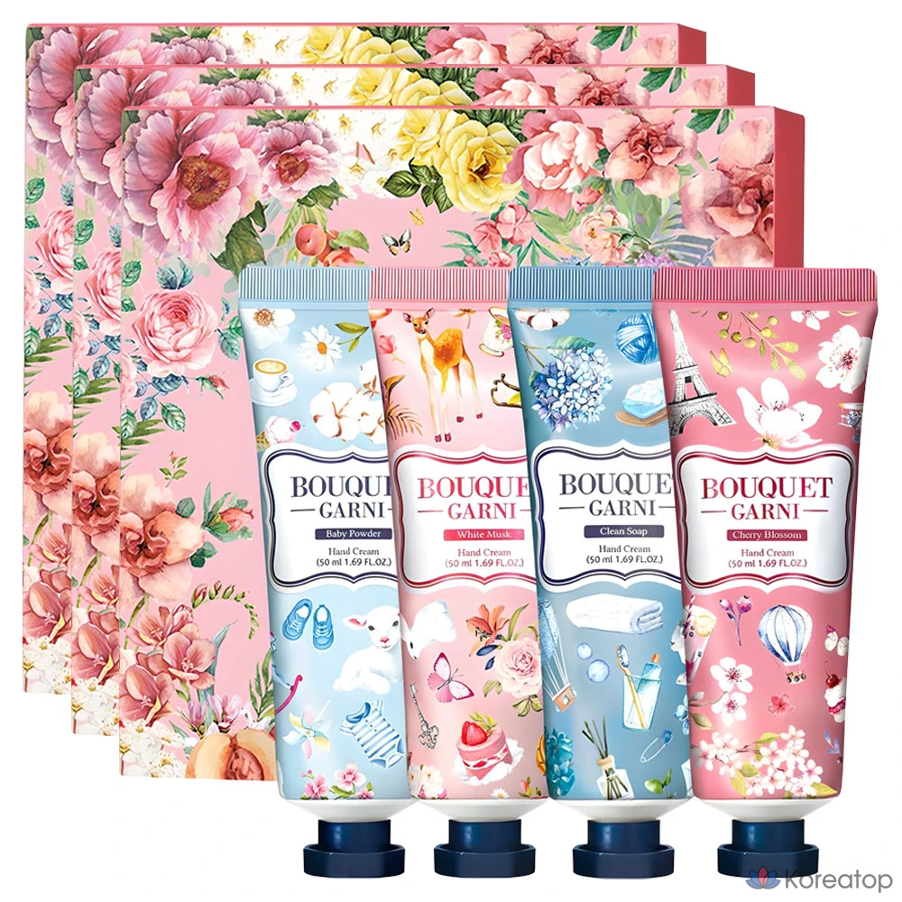 Набор для ухода Bouquet Garni Hand Cream 4-piece Set, 3 шт.