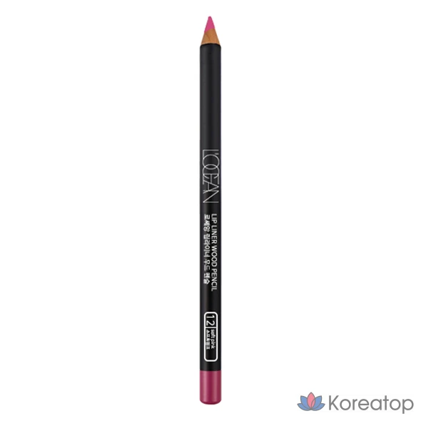 Карандаш для губ Heartpercent Wood Pencil Lip Liner, оттенок 12 Soft Pink, 4 x 150 мм, 1 шт.