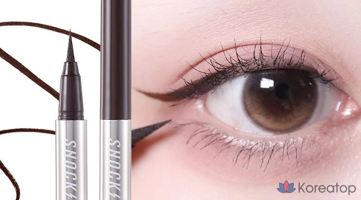 Подводка для глаз Tony Moly The Shocking Vegan Liner Super Fixing, оттенок 02 Brown, 1 шт., фото 2