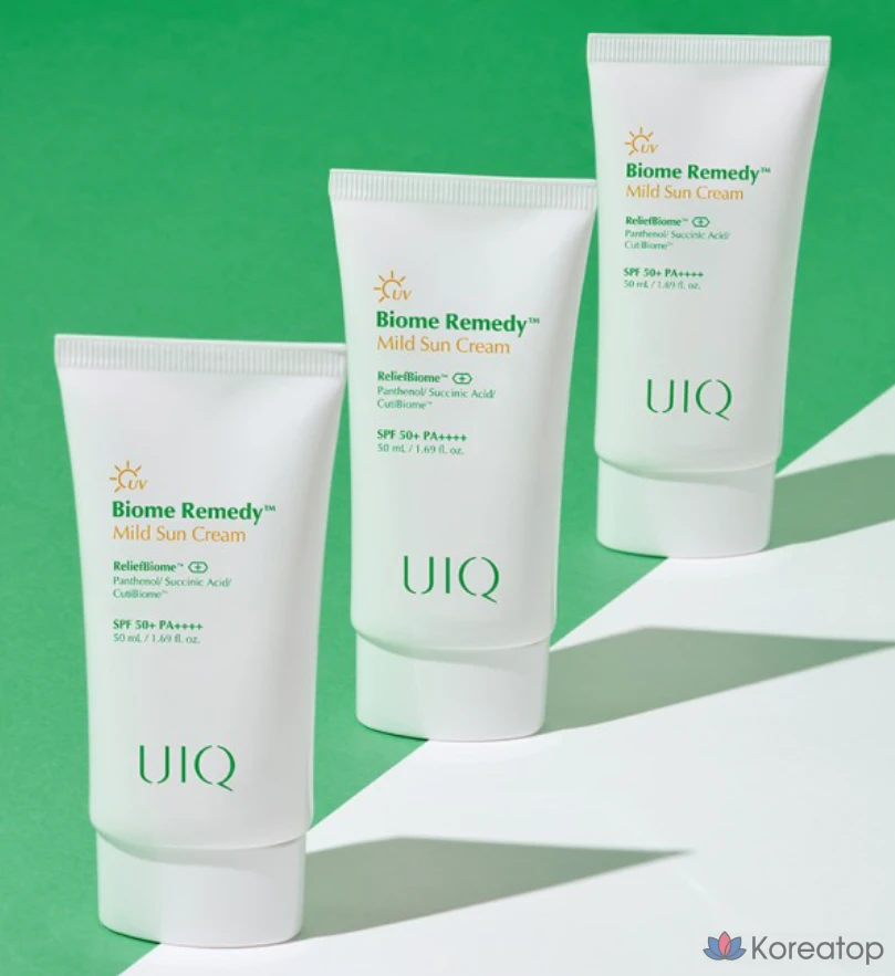 Солнцезащитный крем UIQ Biome Remedy Mild Sun Cream SPF50+ PA++++, 50 мл, 1 шт.