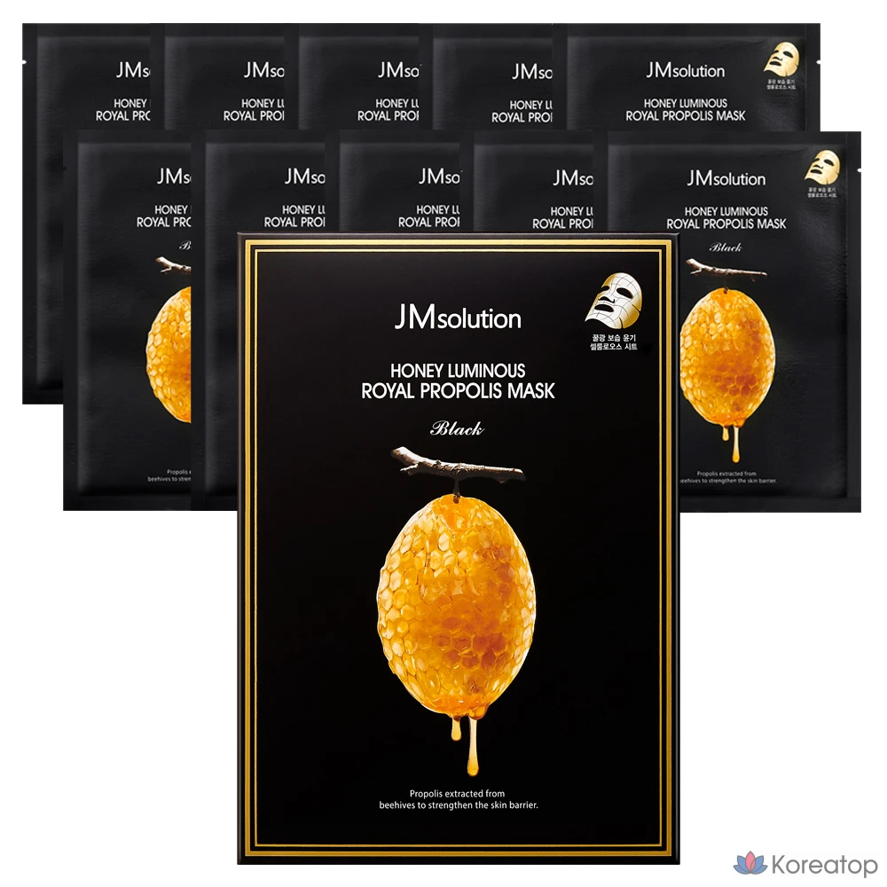 Тканевая маска для лица JM Solution Honey Glow Royal Propolis Mask Pack, 10 шт.