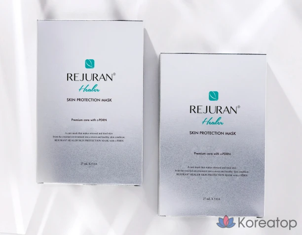 Тканевая маска для лица Rejuran Healer Skin Protection Mask, 27 мл, 5 шт., фото 8