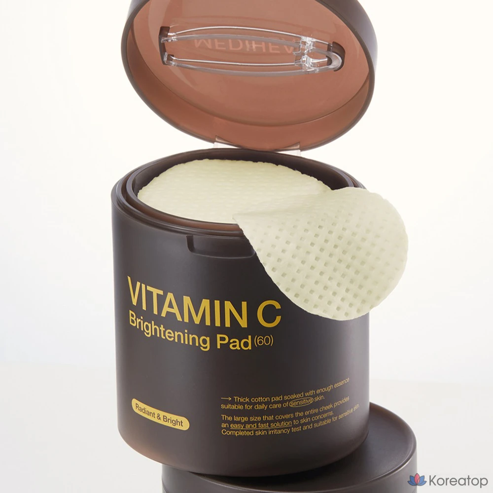 Пэды для лица MEDIHEAL Vitamin C Brightening Pad, 250 мл, 60 шт.