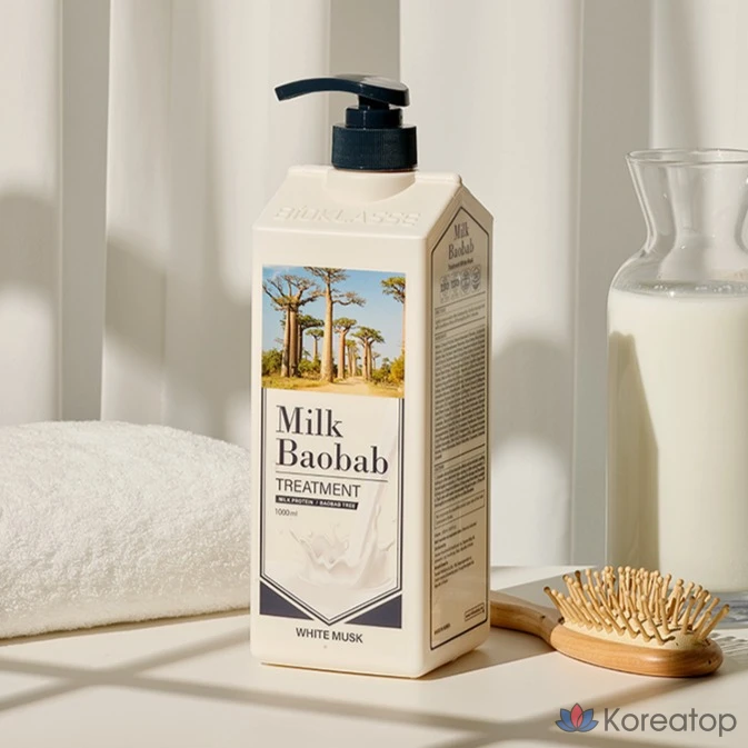 Шампунь Milk Baobab Perfume Shampoo + Кондиционер Treatment White Musk, 500 мл + 1000 мл, 1 шт.