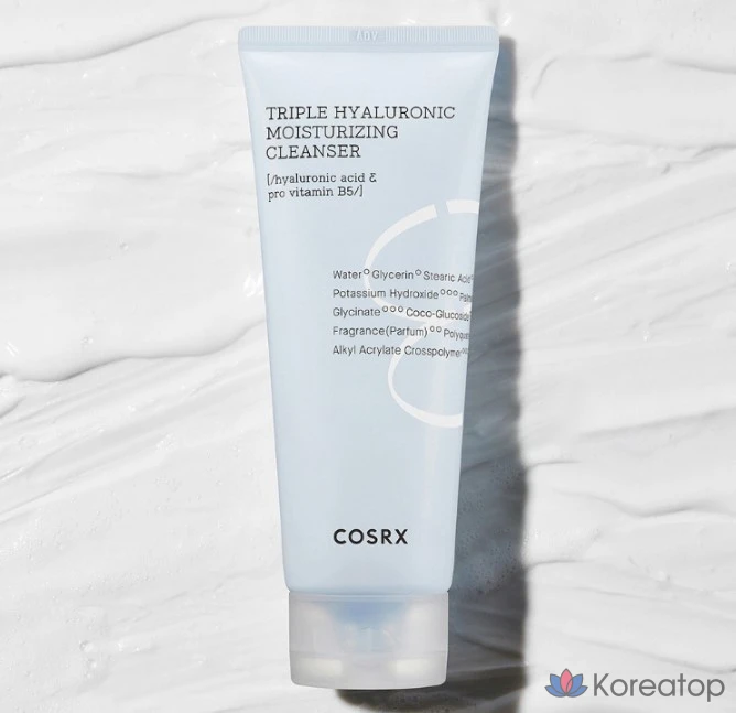 Очищающий гель COSRX Hydrium Triple Hyaluronic Moisturizing Cleanser, 150 мл, 1 шт.