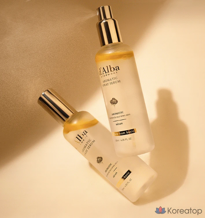 Набор для ухода d'Alba White Truffle First Aromatic Spray Serum 120 мл x 2 шт. + Mild Acid Gel Cleanser 3 мл x 5 шт., 1 шт.