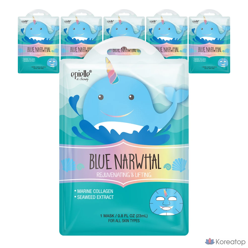 Тканевая маска для лица Epielle Character Mask Dolphin, 6 шт.