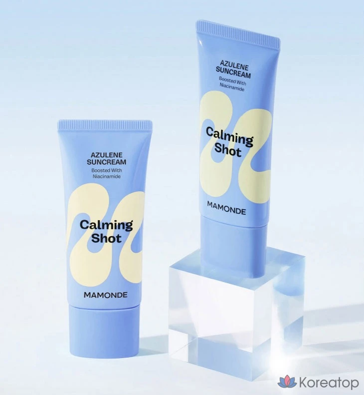 Солнцезащитный крем Mamonde Calming Shot Azulene Sun Cream SPF50+ PA++++, 35 мл, 1 шт.