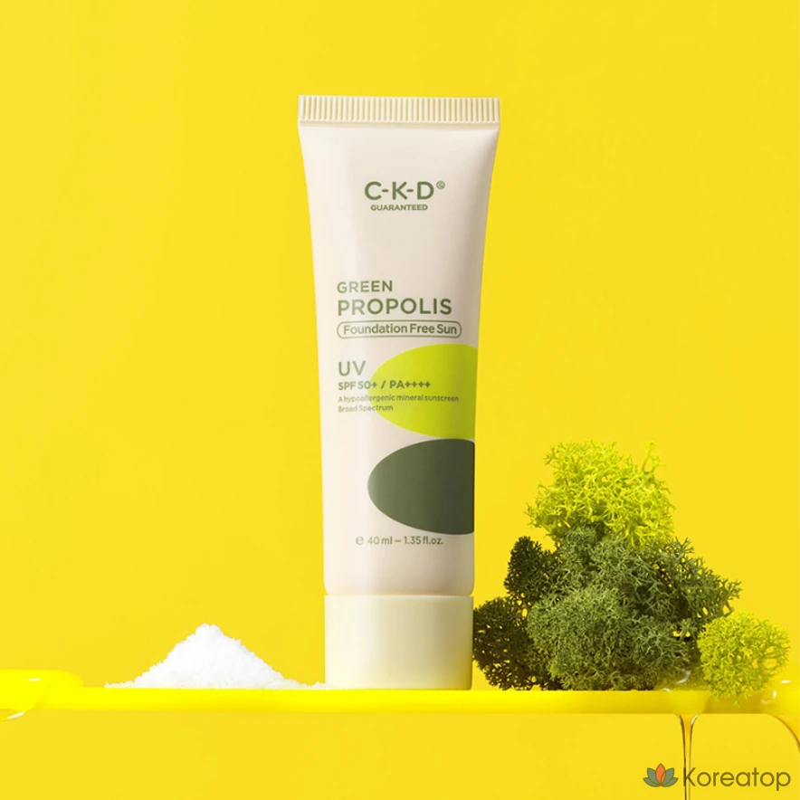 Солнцезащитный крем CKD Green Propolis Foundation Free Sun Cream SPF50+ PA++++, 40 мл, 1 шт.