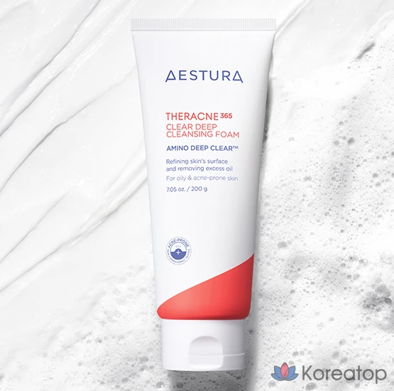 Очищающая пенка AESTURA Theracne365 Clear Deep Cleansing Foam, 200 г, 1 шт.