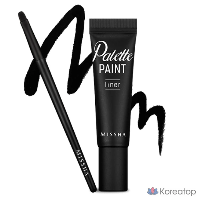 Гель-лайнер для глаз Missha Palette Paint Gel Liner, оттенок Black, 6 г, 1 шт.