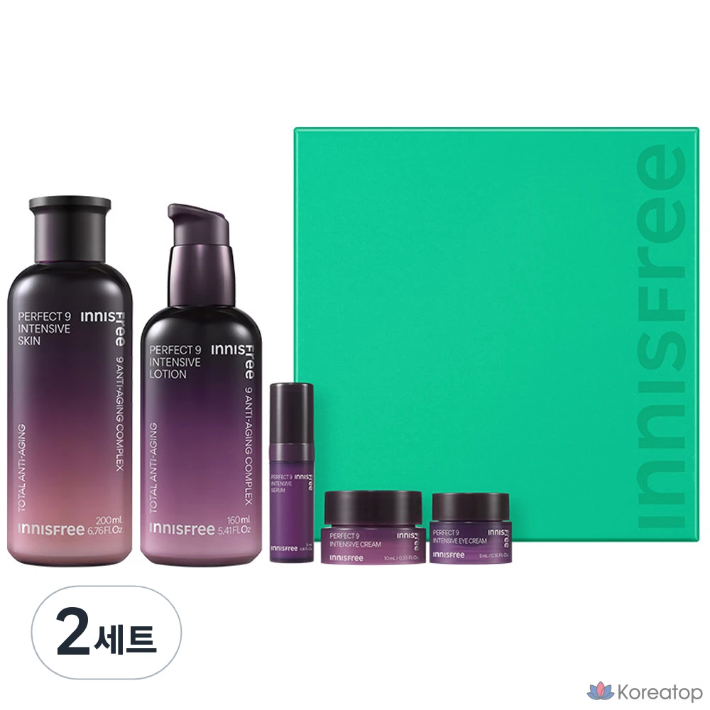 Набор для ухода Innisfree New Perfect 9 Intensive Skincare Set, 2 шт.