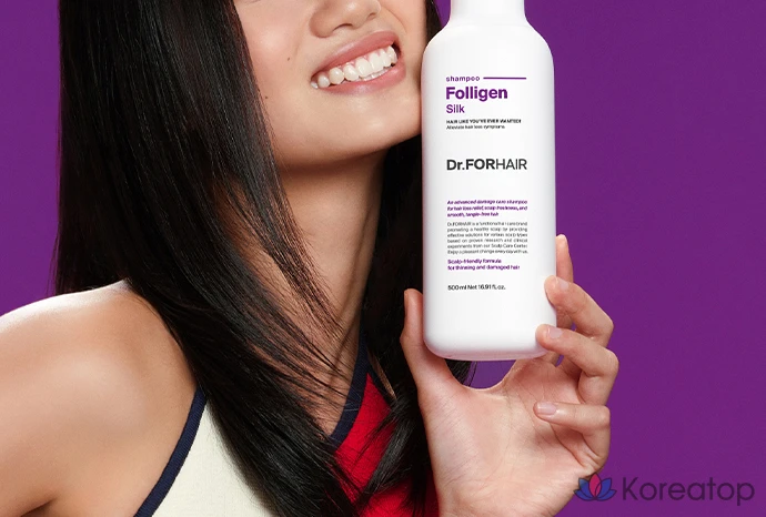 Шампунь Dr. Forhair Damage Care Scalp & Hair Loss Polygene Silk Shampoo, 500 мл, 1 шт., фото 4