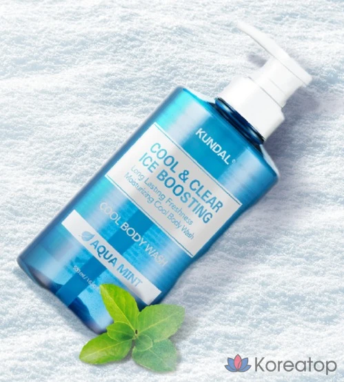 Гель для душа Kundal Cool &amp; Clear Ice Boosting Cool Body Wash Aqua Mint, 1.058 л, 1 шт.