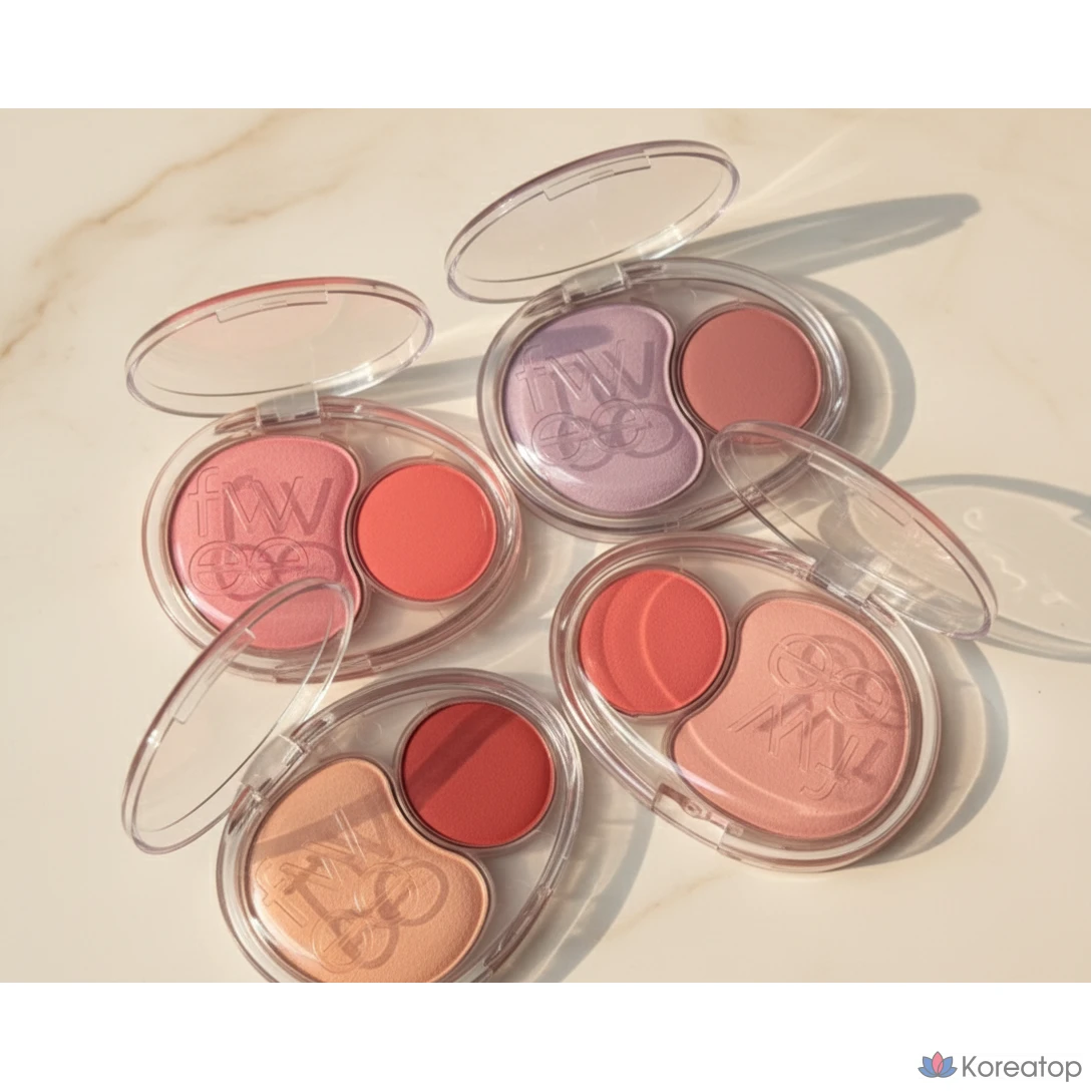 Румяна fwee Mellow Dual Blusher, оттенок RS02 Humming Talk, 1 шт.