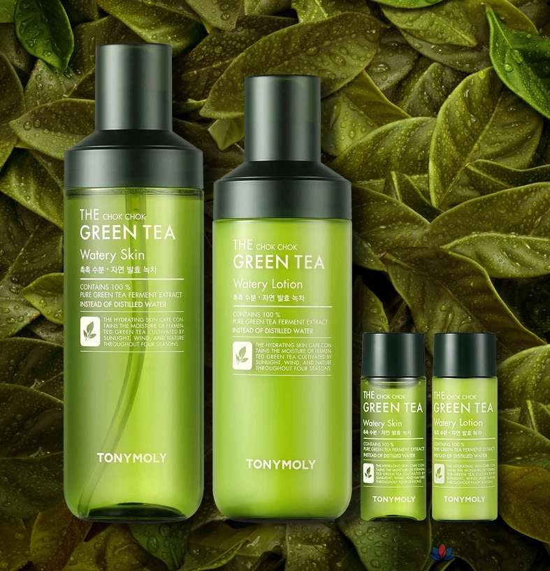 Набор для ухода Tony Moly The Chok Chok Green Tea Moisture 2-piece Set, 1 шт.