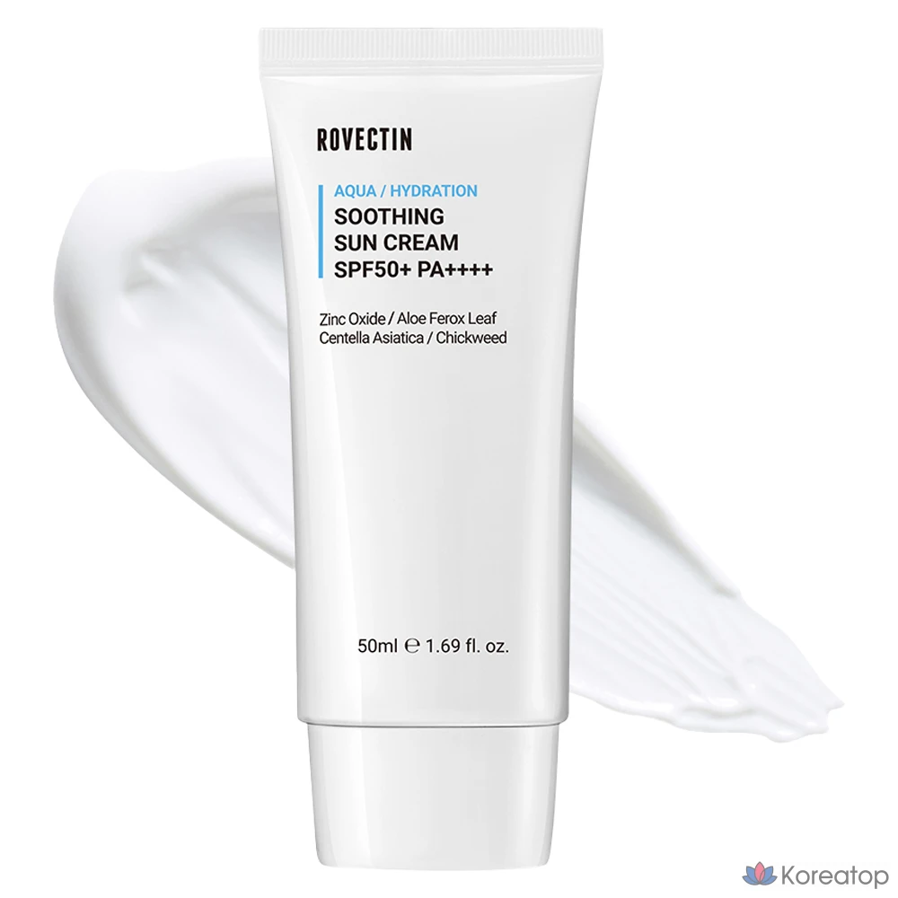 Солнцезащитный крем Rovectin Aqua Soo Moisturizing Sun Cream SPF50+ PA++++, 50 мл, 1 шт.