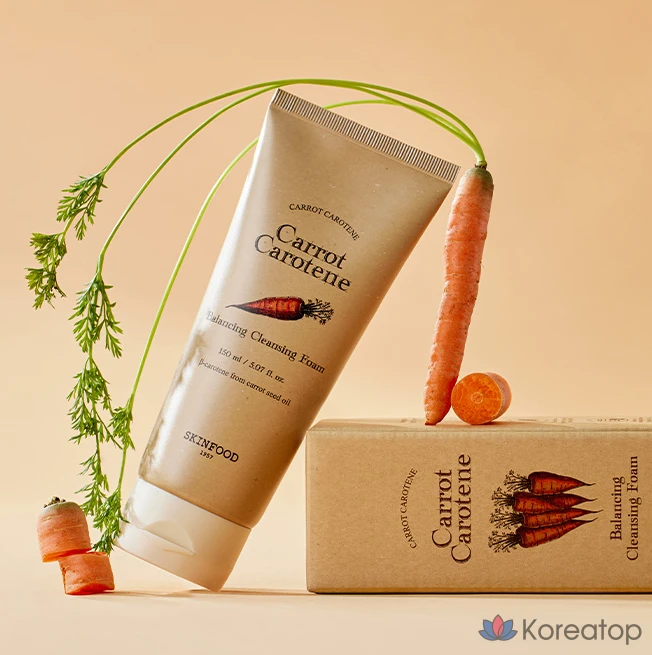 Очищающая пенка Skinfood Carrot Carotene Balancing Cleansing Foam, 150 мл, 1 шт.