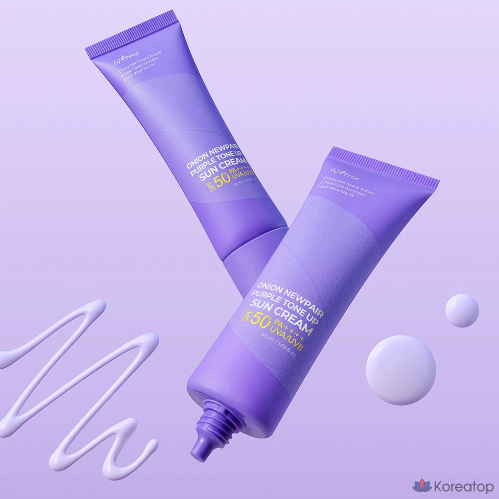 Солнцезащитный крем IsNtree Onion Newpair Purple Tone-Up SPF50+ PA++++, 50 мл, 1 шт.