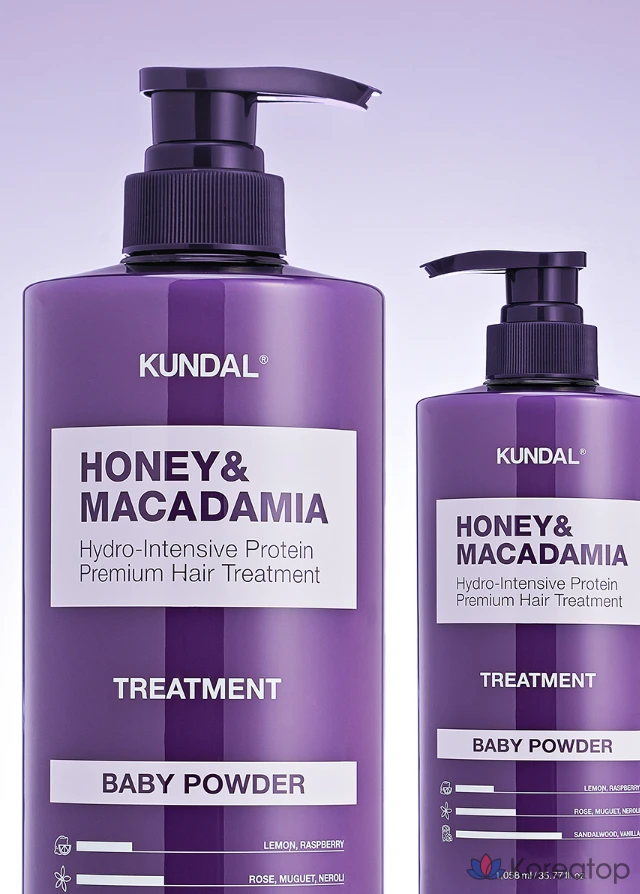 Кондиционер для волос Kundal Honey & Macadamia Hair Treatment, аромат White Musk, 1.058 л, 1 шт., фото 6