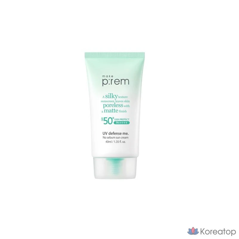 Солнцезащитный крем MAKE P:REM UV Defense Me No Sebum Sun Cream SPF50+ PA++++, 40 мл, 1 шт.