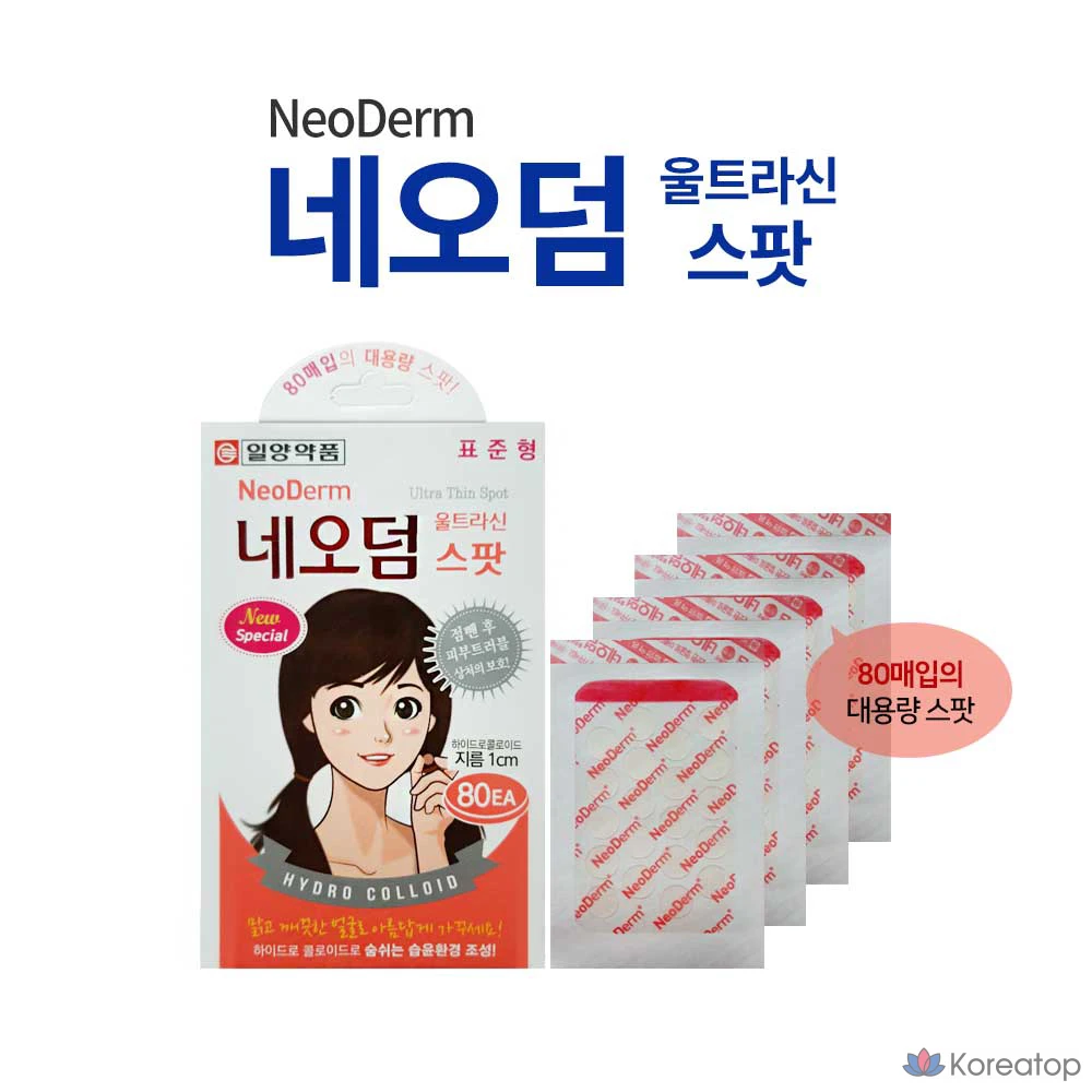 Пластырь Il-Yang Neoderm Ultra Thin Spot Standard Regenerating Band, 80 шт.
