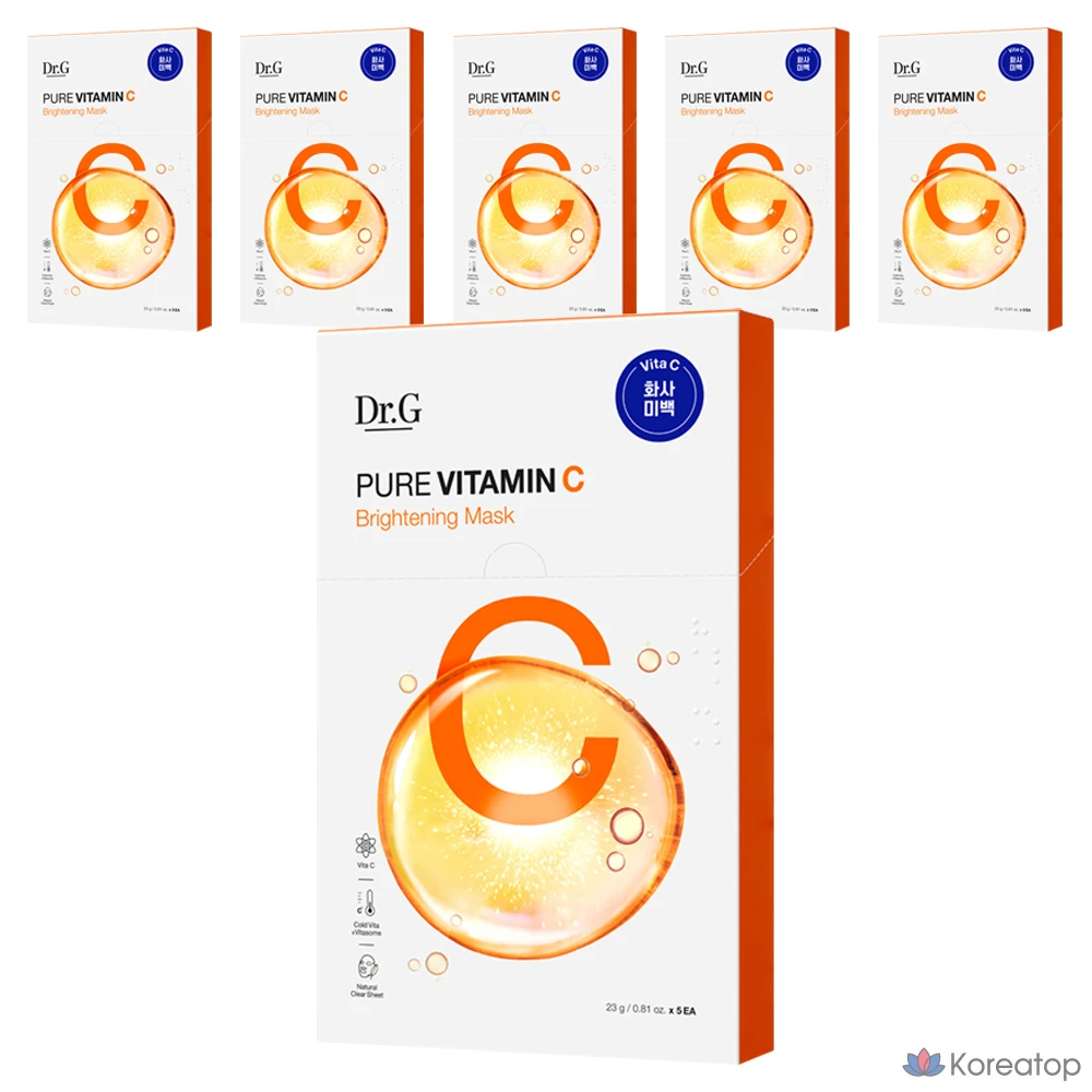Тканевая маска для лица Dr. G Pure Vitamin C Brightening Mask, 30 шт.