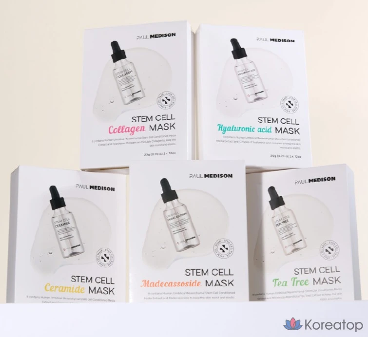 Тканевая маска для лица PAUL MEDISON Stem Cell Collagen Mask, 10 шт.