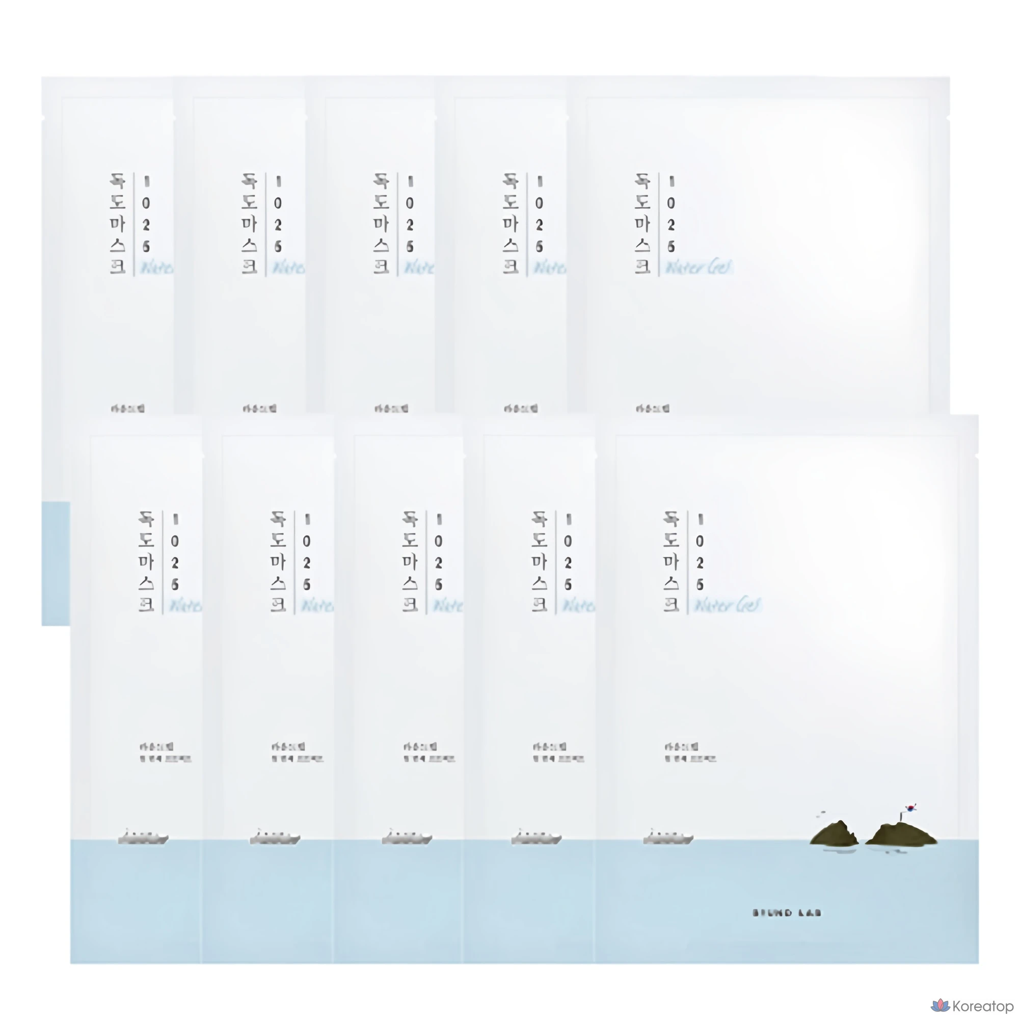 Тканевая маска для лица Round Lab 1025 Dokdo Moisturizing Water Gel Mask, 30 мл, 10 шт.