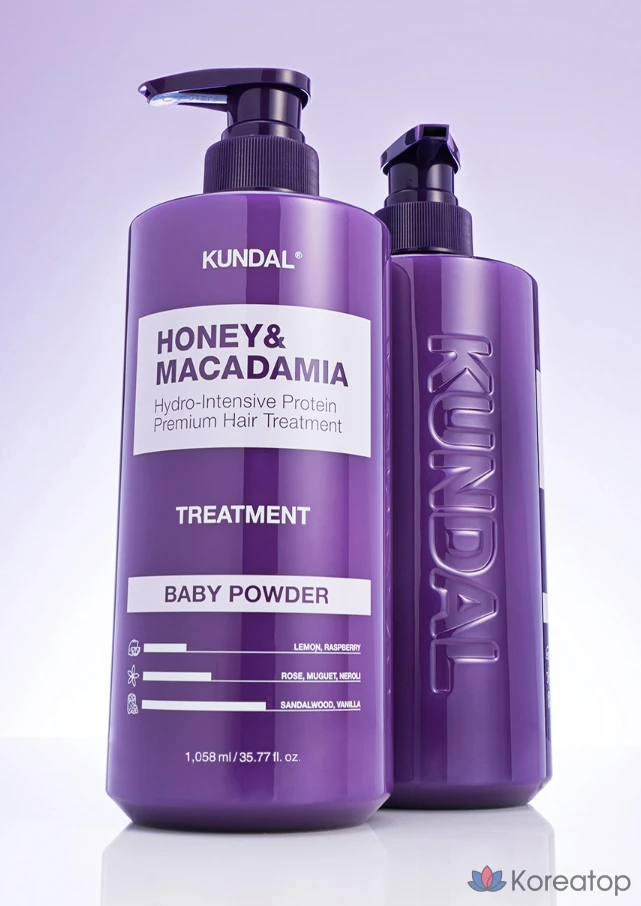 Кондиционер для волос Kundal Honey & Macadamia Hair Treatment, аромат White Musk, 1.058 л, 1 шт., фото 7