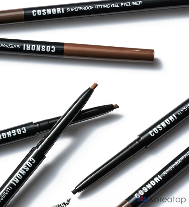 Подводка для глаз Cosnori Super Proof Fitting Gel Eyeliner Pencil, оттенок 01 Vivid Black, 0.13 г, 1 шт., фото 5