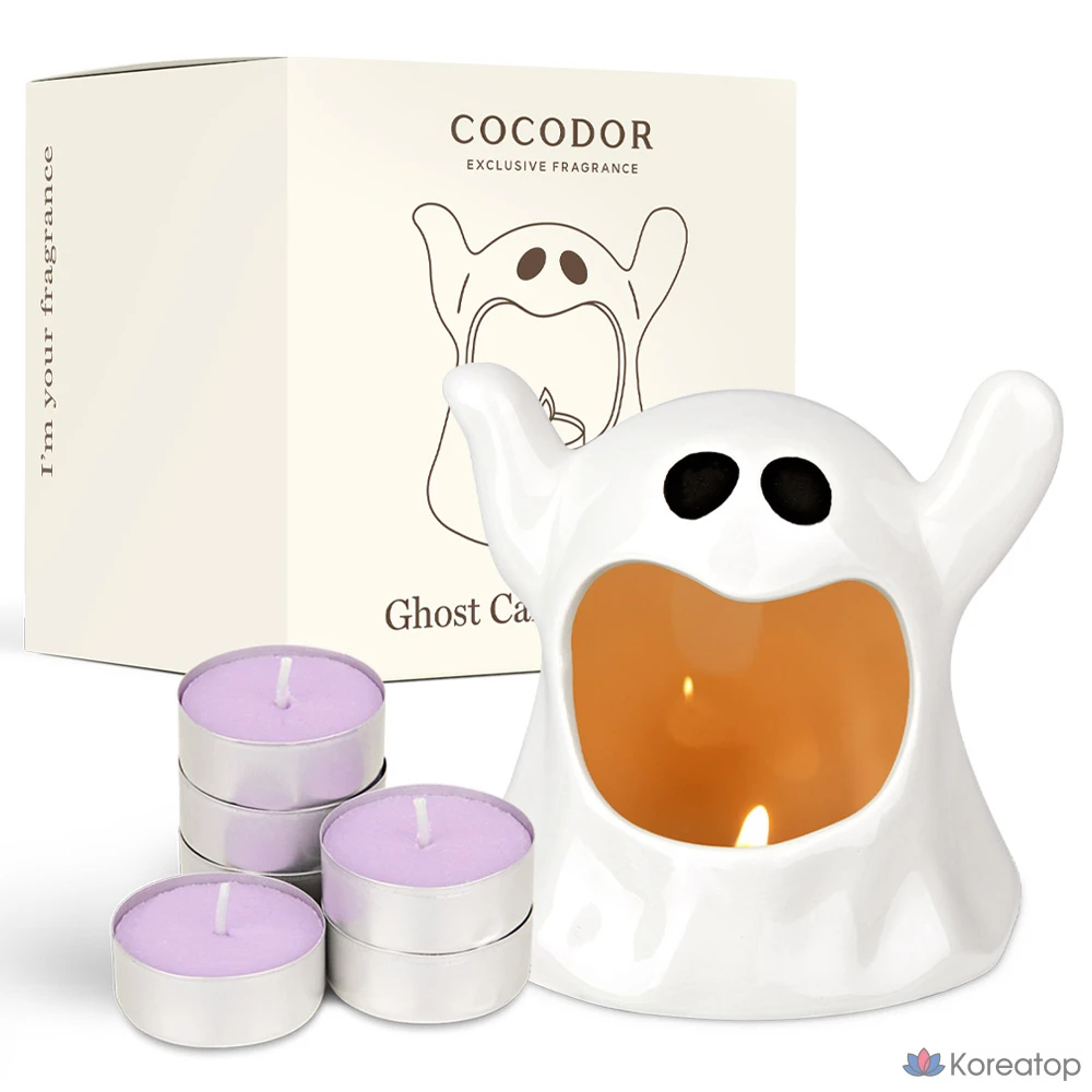 Набор для ароматов Cocodor Ghost Tealight Holder + Candle Set, аромат Garden Lavender, 10 г x 6 шт.