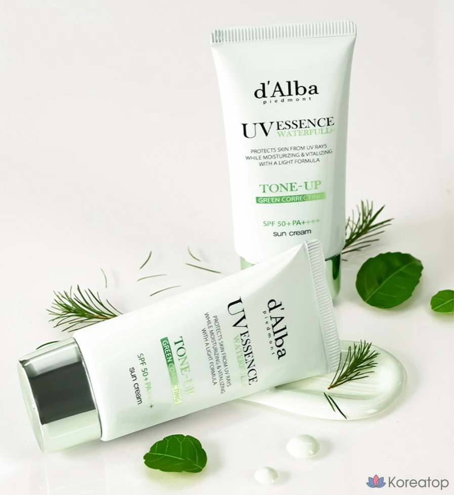 Солнцезащитный крем d'Alba Clean Tea Tree Liposome Green Tone-Up SPF50+ PA++++, 50 мл, 1 шт.