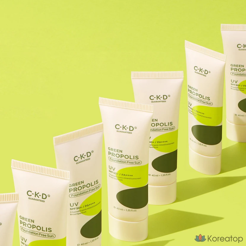 Солнцезащитный крем CKD Green Propolis Foundation Free Sun Cream SPF50+ PA++++, 40 мл, 1 шт.