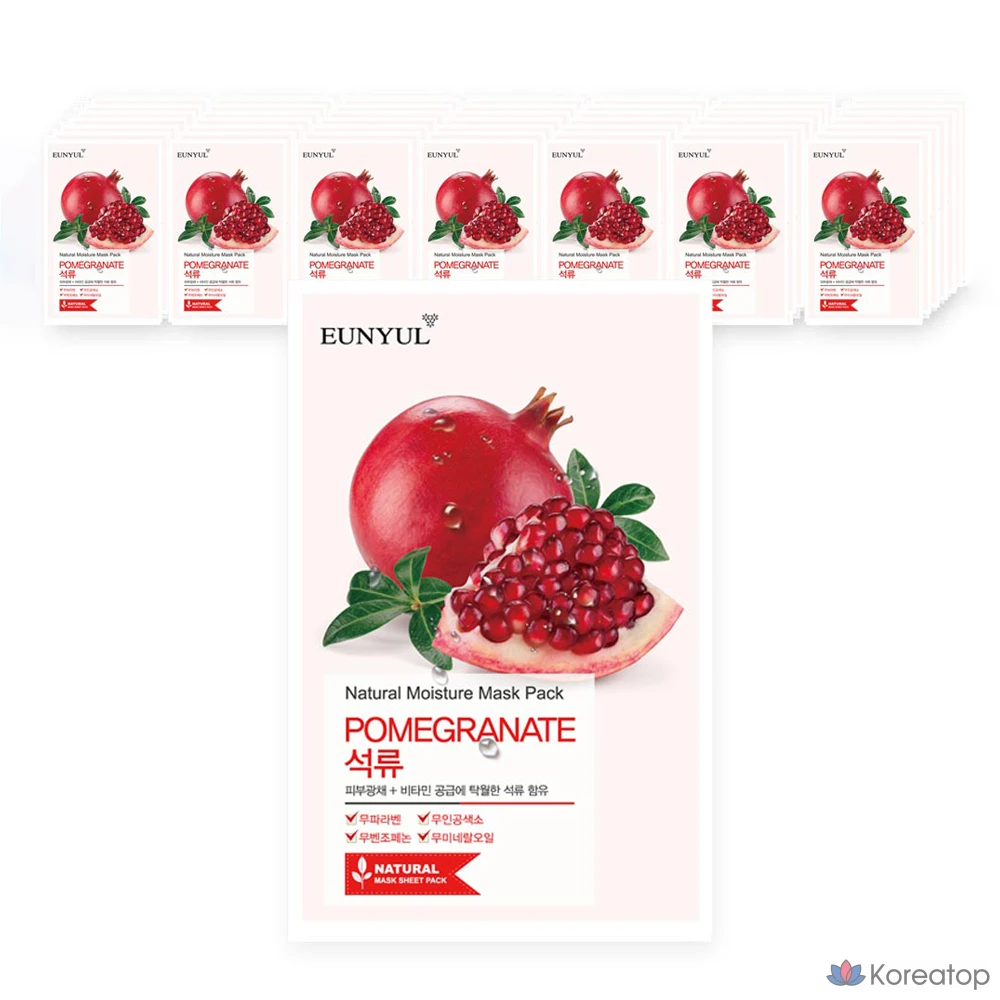 Тканевая маска для лица Eunyul Natural Pomegranate Mask, 50 шт.