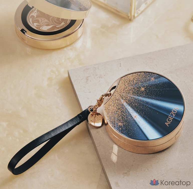 Пилинг AGE 20S Black Gold Edition Pact Case + Refill, оттенок 23 Medium Beige, 14 г, 2 шт.