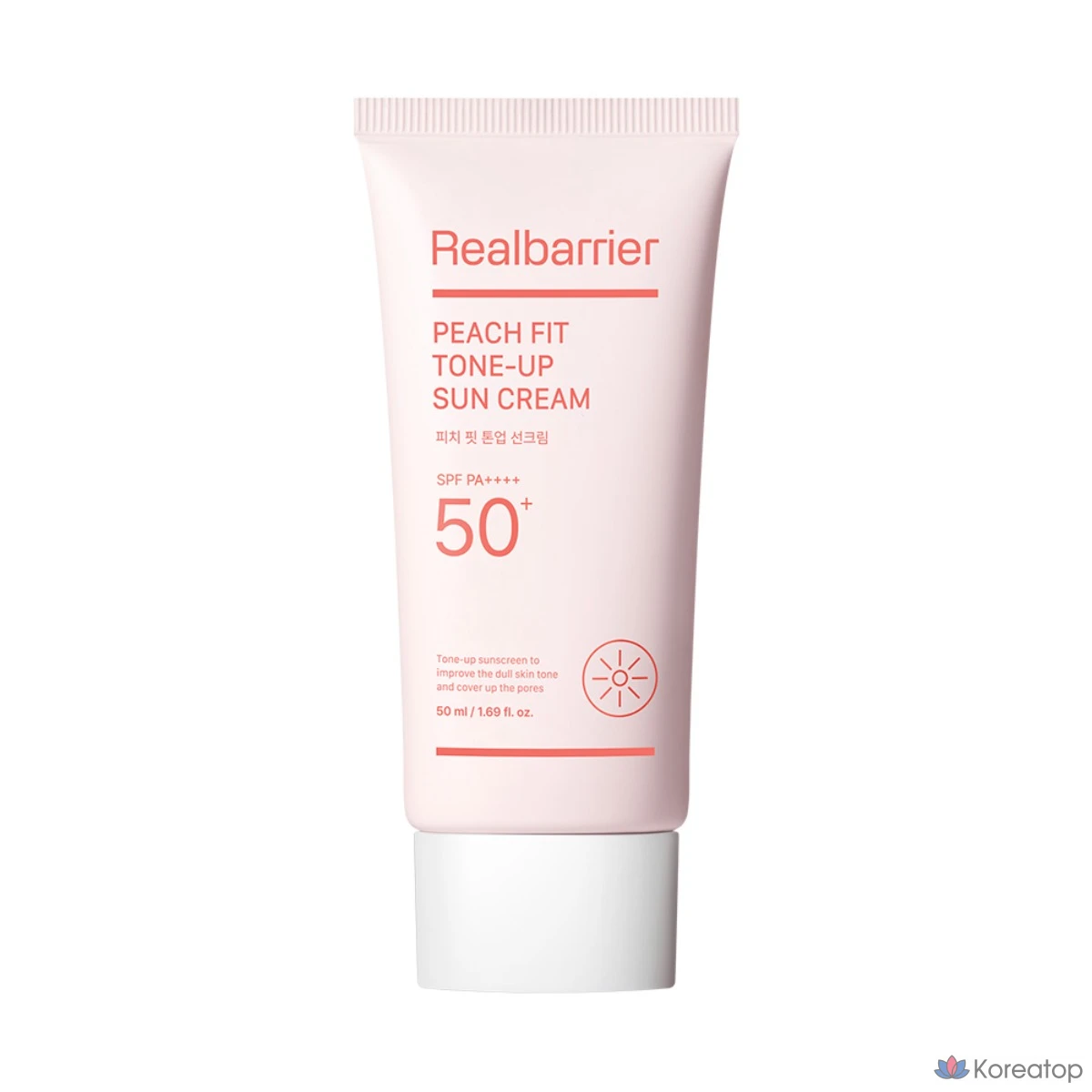 Солнцезащитный крем Real Barrier Peach Fit Tone-Up Sun Cream SPF50+ PA++++, 50 мл, 1 шт.