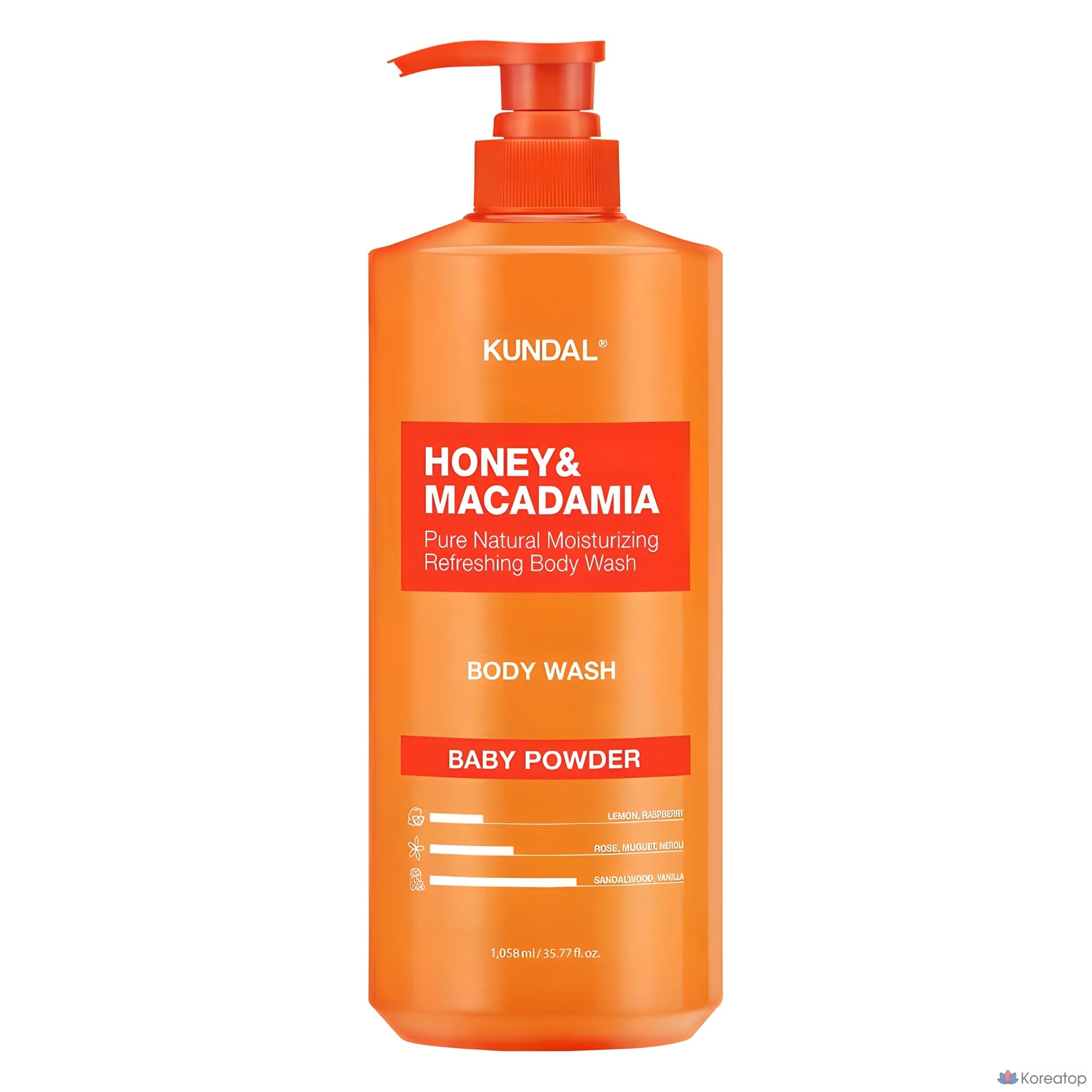 Гель для душа Kundal Pure Body Wash Baby Powder, 1.058 л, 1 шт.